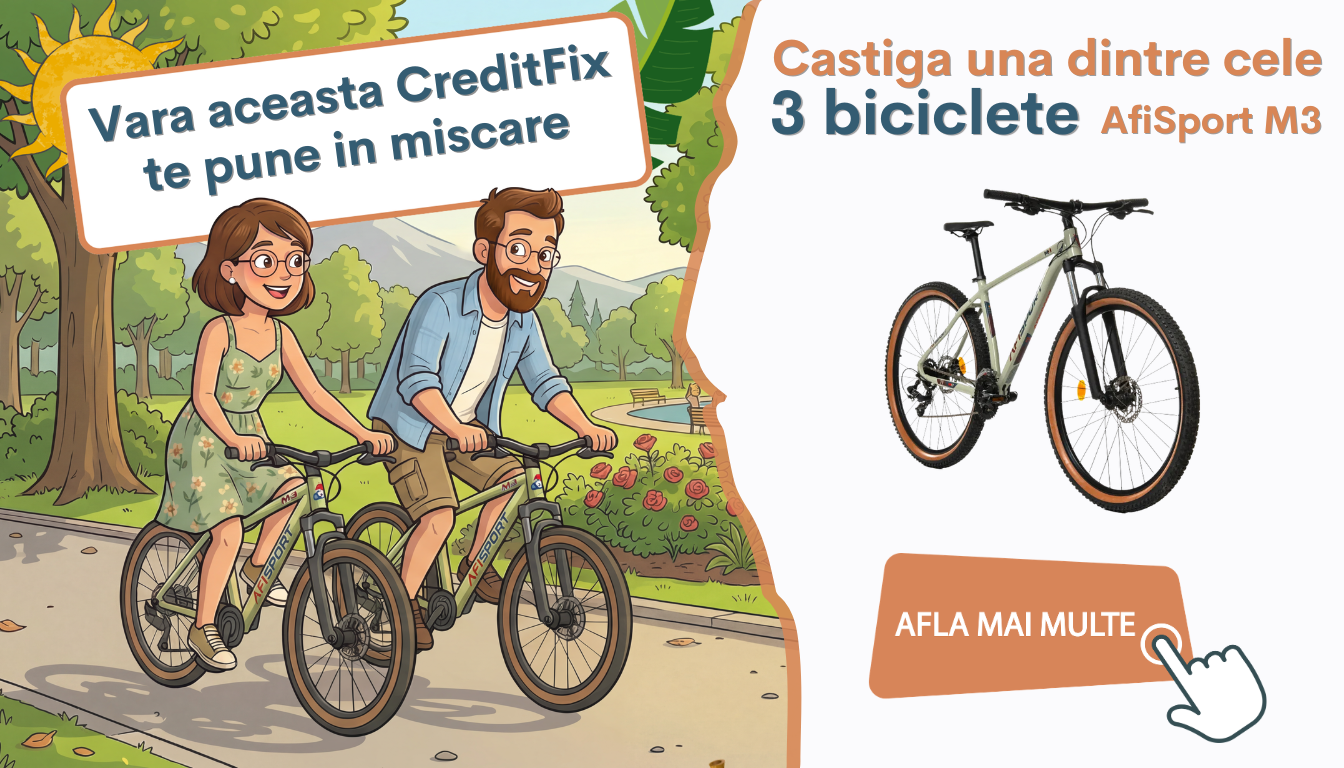 Vara aceasta CreditFix te pune in miscare! Castiga una dintre cele 3 biciclete!